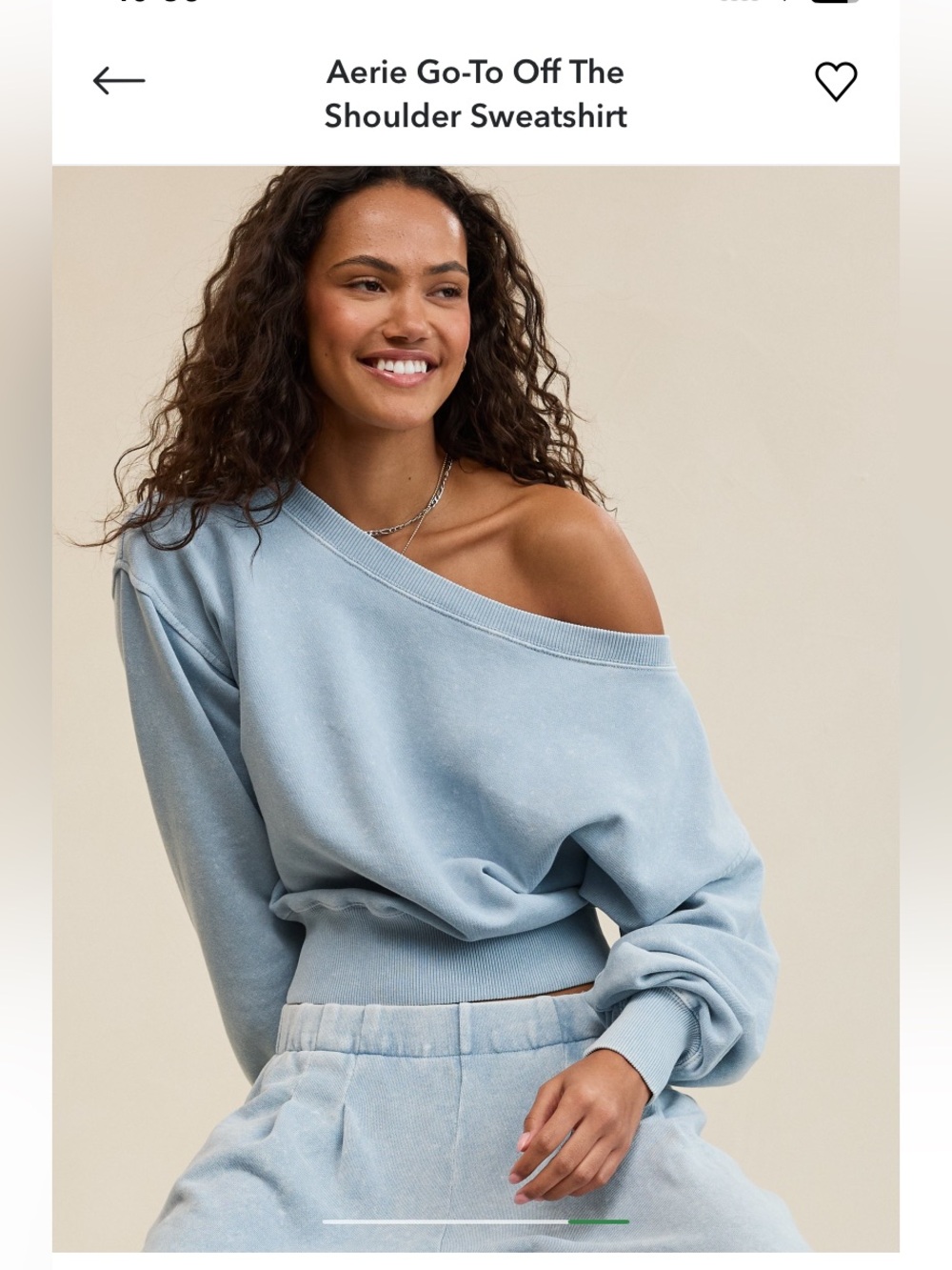 aerie go-to off the shoulder sweatshirt